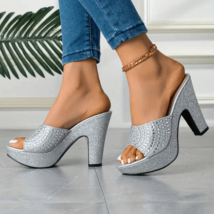 Sandale A Talon Pour Femme Glam
