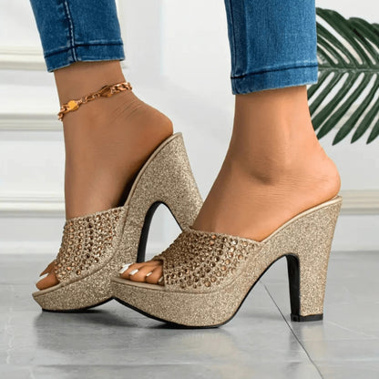Sandale A Talon Pour Femme Glam