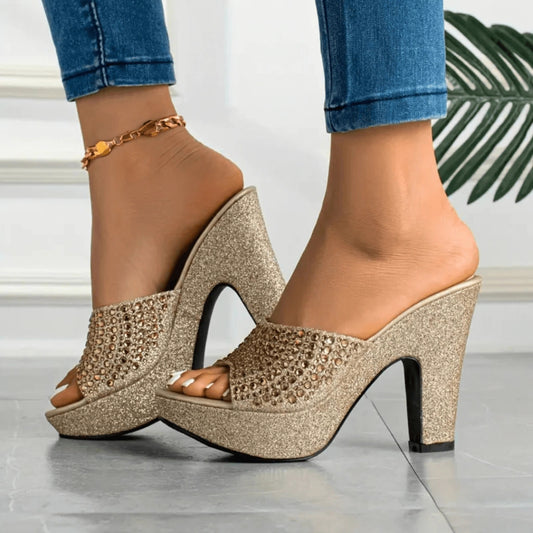 Sandale A Talon Pour Femme Glam