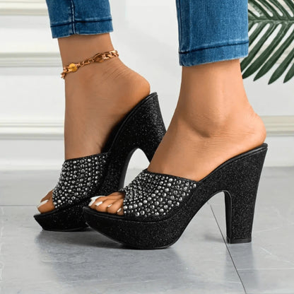 Sandale A Talon Pour Femme Glam